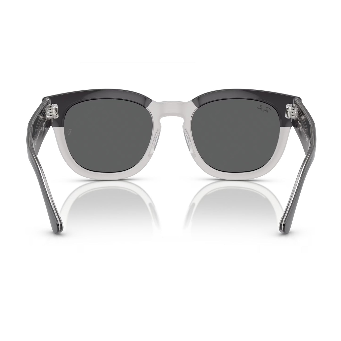 Ray-Ban Mega Hawkeye Unisex RB0298S Square Gradient Sunglasses - Polished Dark Gray on Transparent Gray/Gray