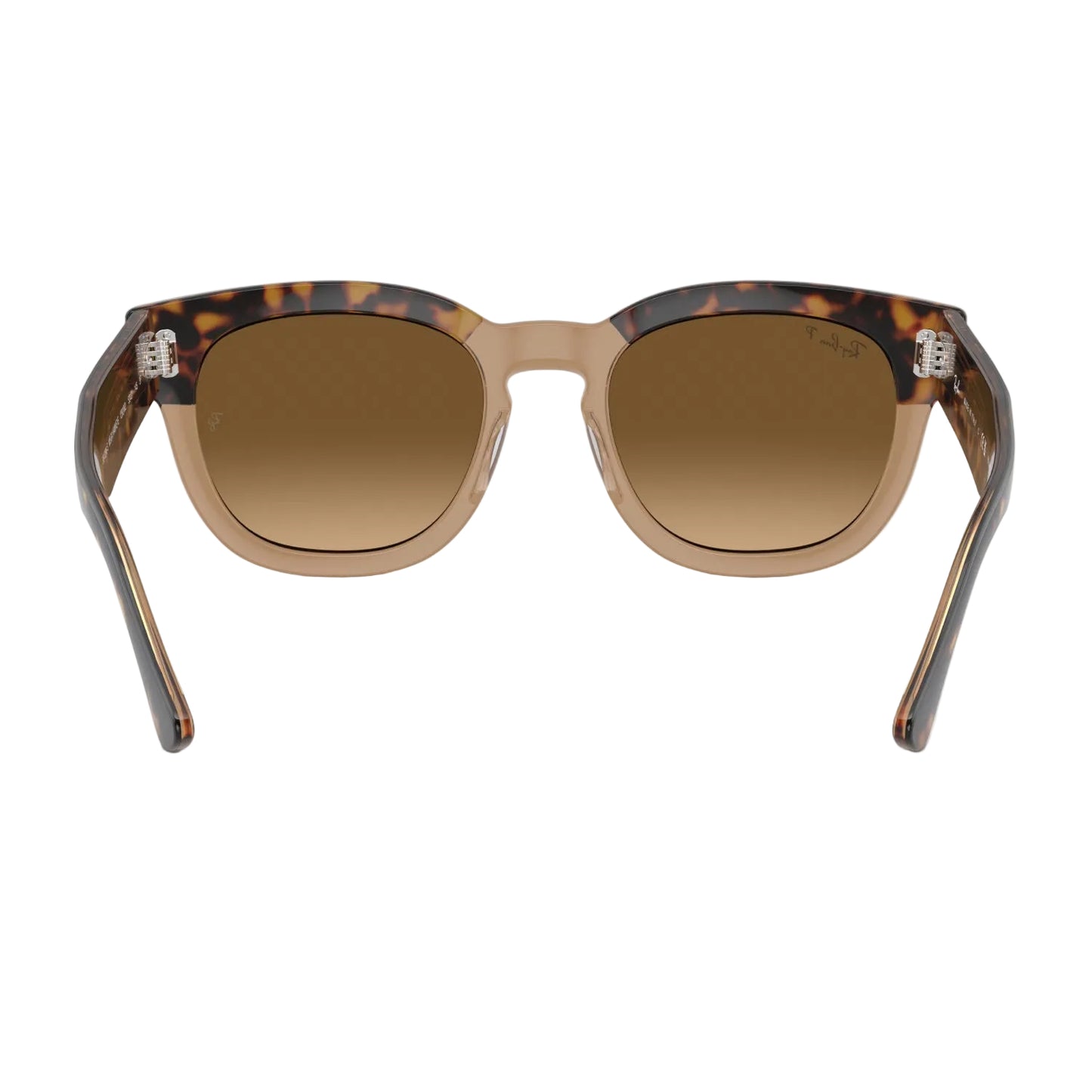 Gafas de sol unisex Ray-Ban Mega Hawkeye RB0298S con degradado cuadrado: habana pulida sobre marrón transparente/marrón
