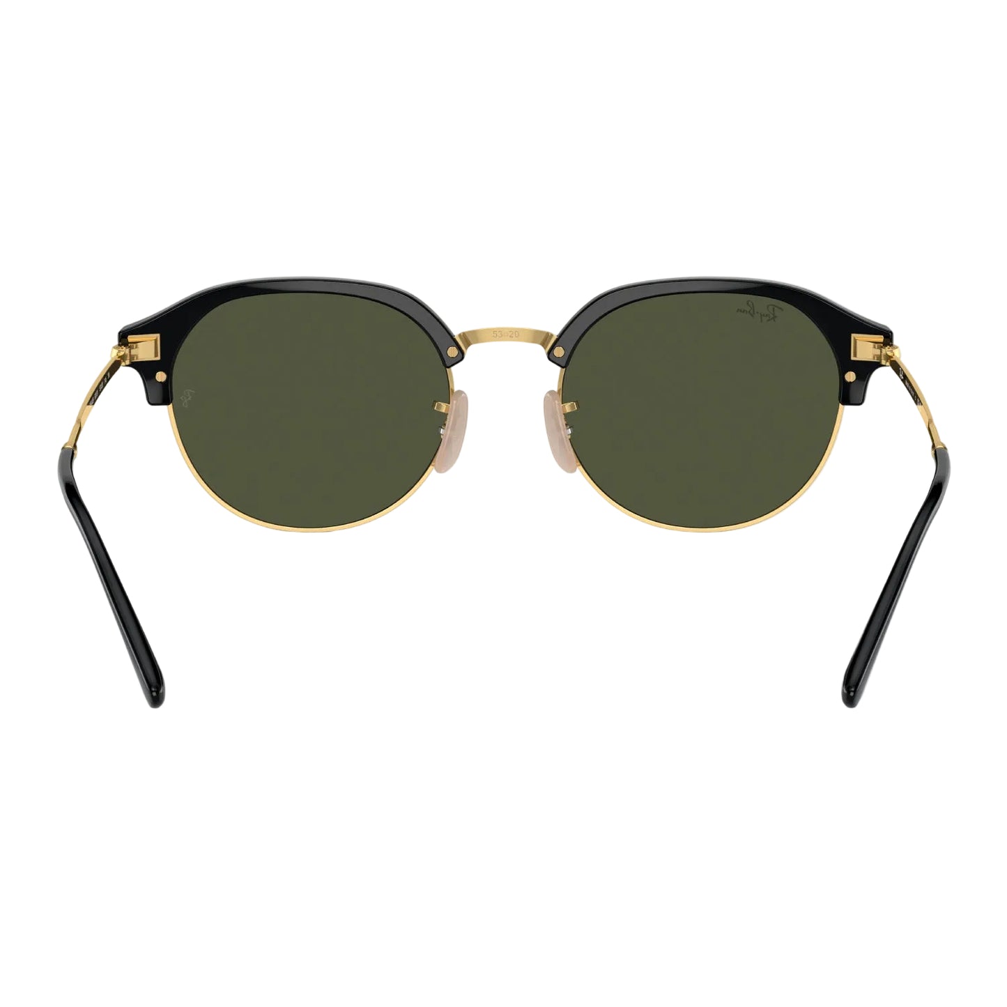 Gafas de sol clásicas unisex Ray-Ban RB4429: negro pulido sobre dorado/verde