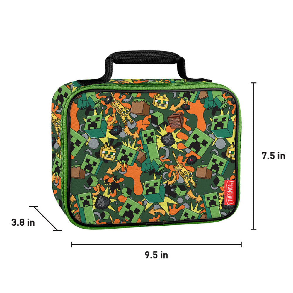 Thermos Minecraft Soft Lunch Box - Green
