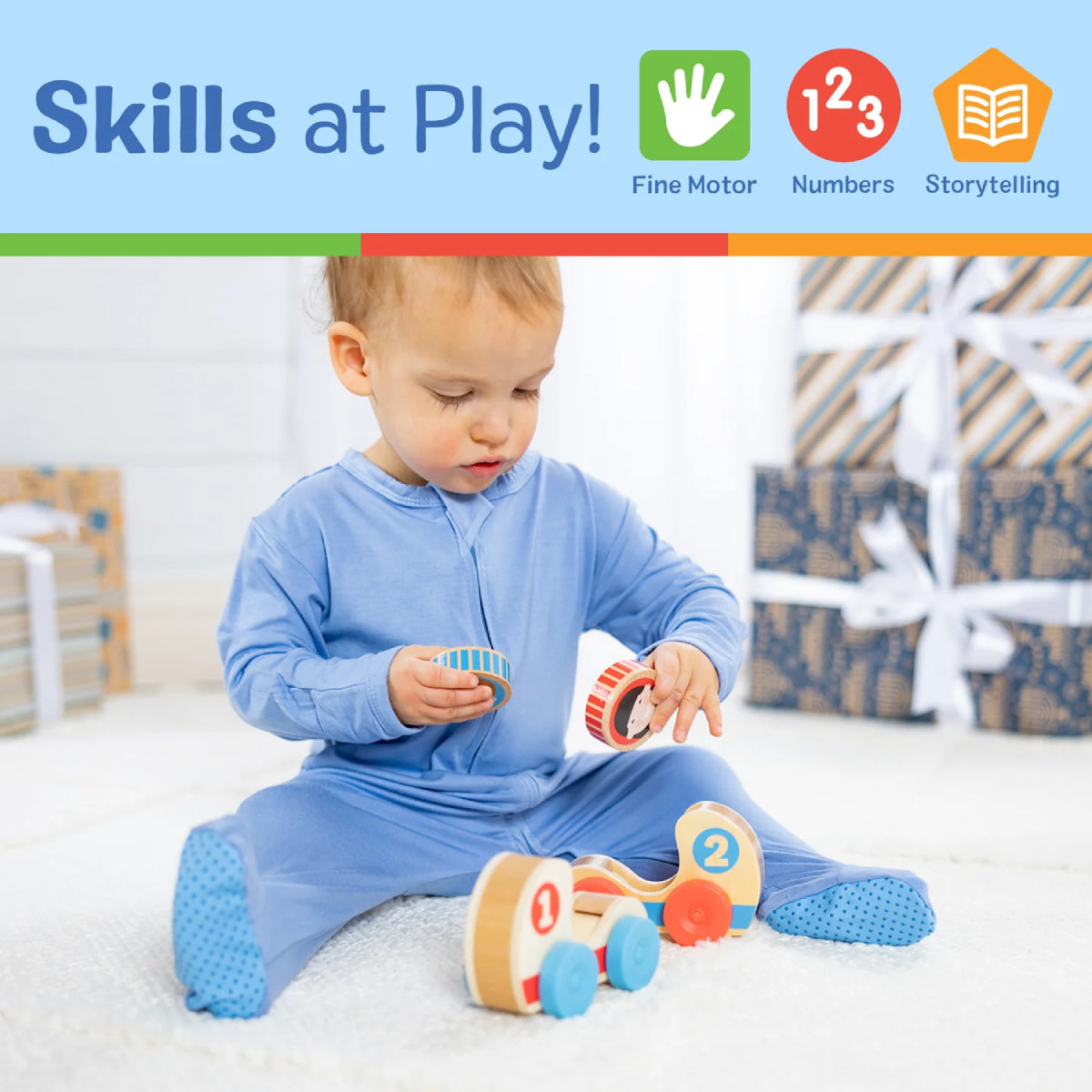 Melissa and Doug GO Tots Wooden Race Cars (4 Pieces)