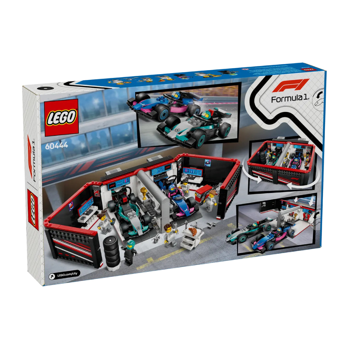 LEGO F1 Garage & Mercedes-AMG & Alpine Cars Building Toy Set (678-Pieces)