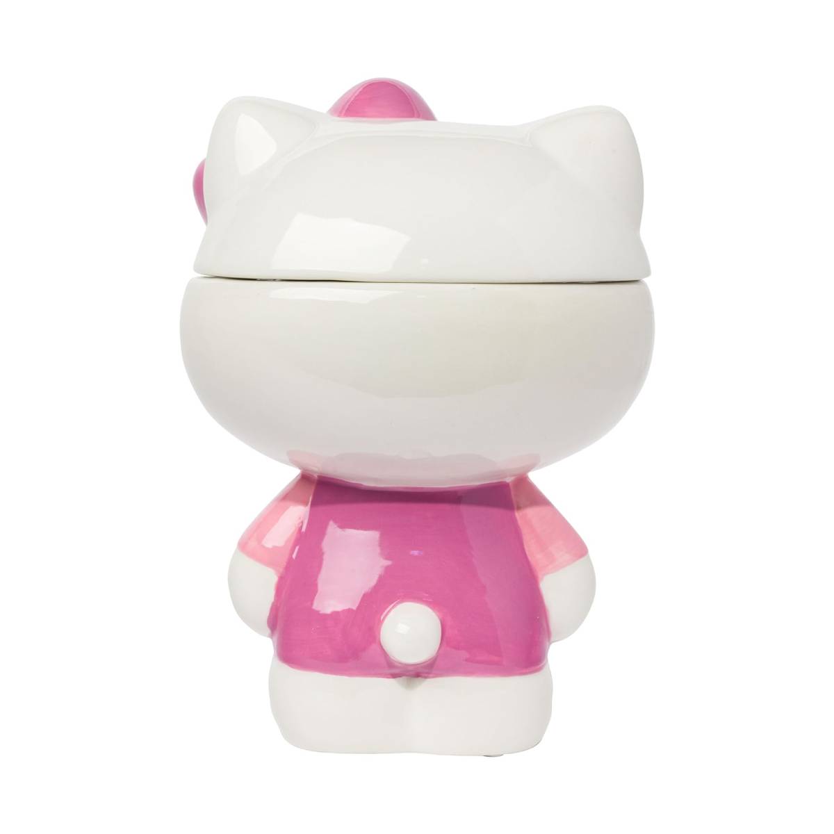 Sanrio Hello Kitty 3D 64 oz Sculpted Ceramic Cookie Snack Jar - White/Pink