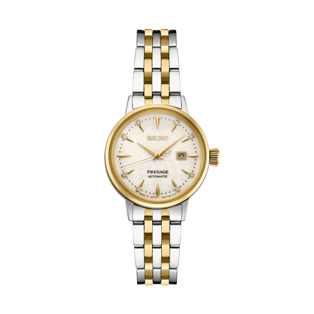Seiko Presage Women's 30.3mm Two-Tone Bracelet Watch - Champagne Dial