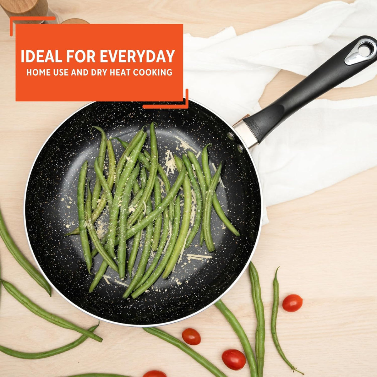 Imusa GAU/24031 10" Bistro Nonstick Fry Pan with Bakelite Handle - Black