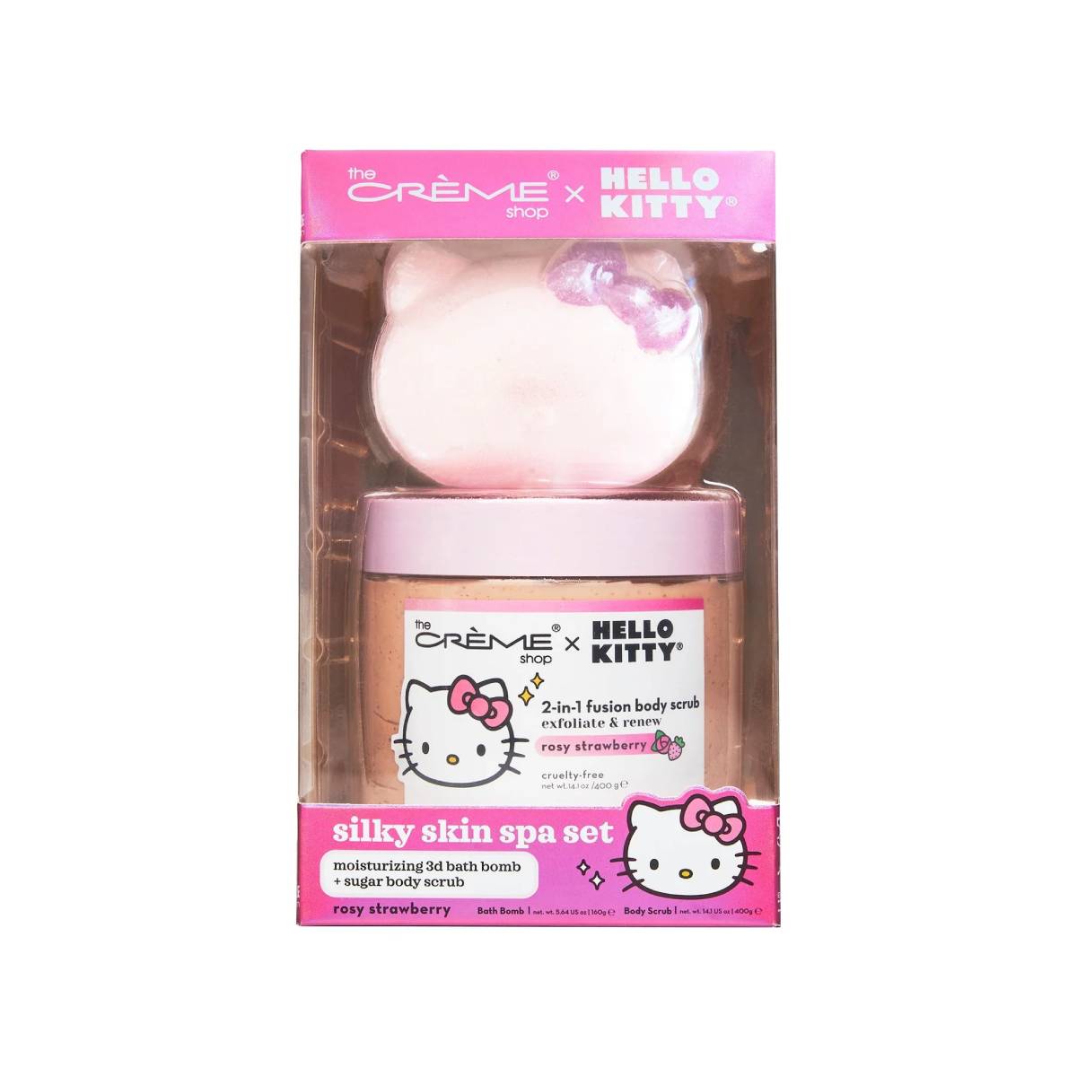 The Creme Shop x Sanrio Hello Kitty Silky Spa Set " Rosy Strawberry