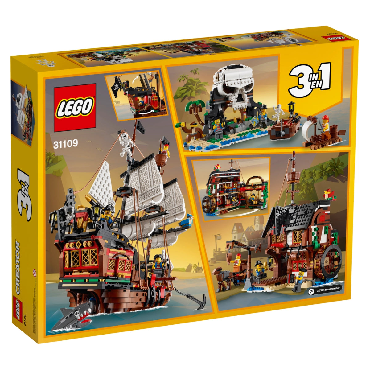LEGO Creator 3-in-1 Pirate Ship Building Toy Set (1260-Pieces)