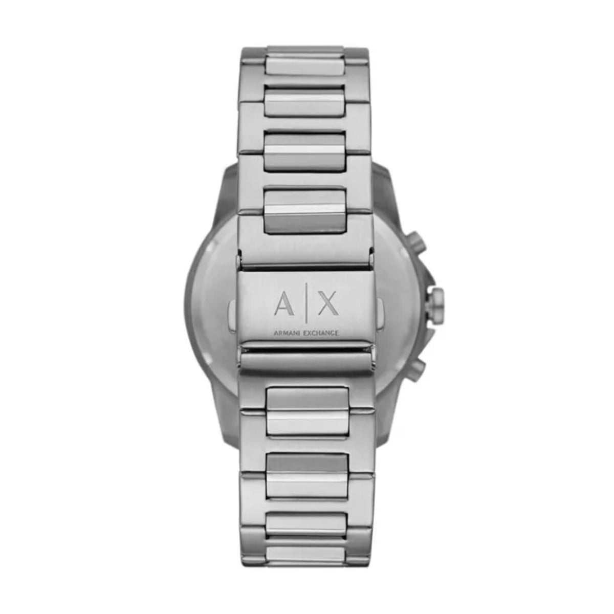 Armani Exchange Men's 44mm Silver-Tone Bracelet Watch - Black Dial