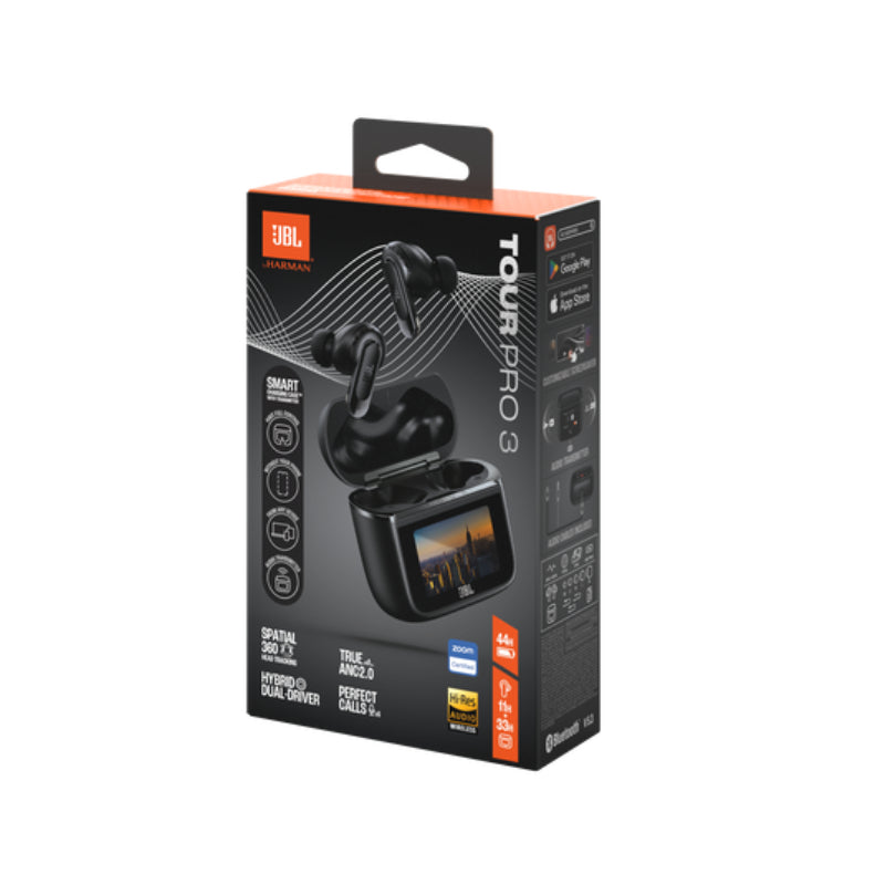 JBL Tour Pro 3 Earbuds with True Adaptive Noise Cancelling - Black