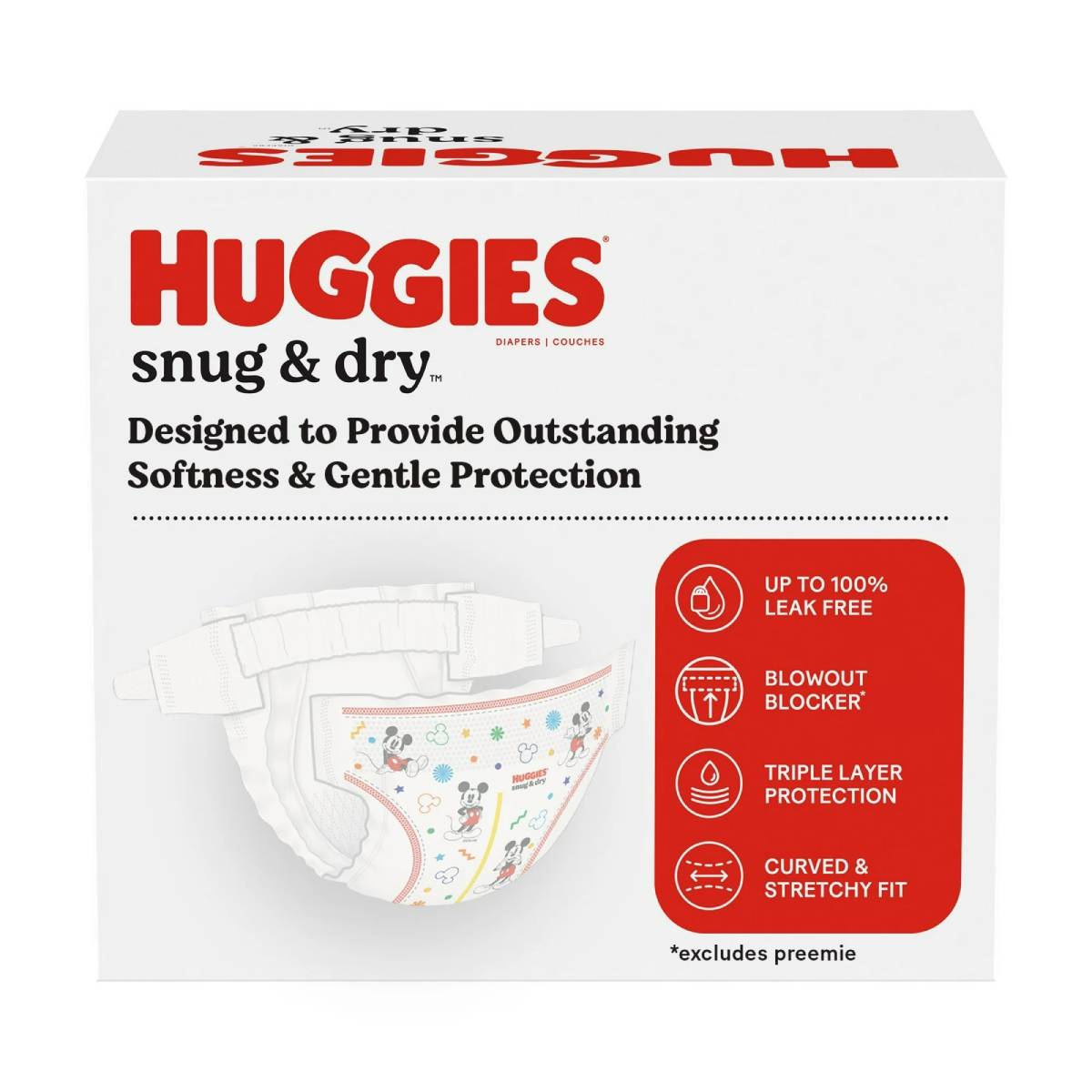 Huggies Size 2 Snug and Dry Baby Diapers (Count 222)