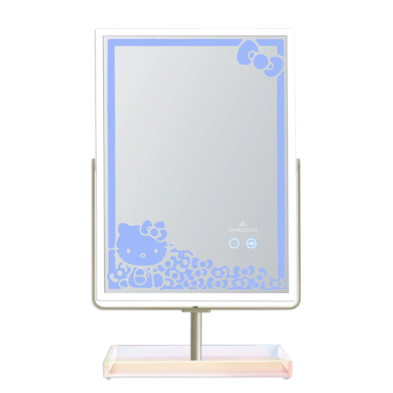 Impressions Vanity Hello Kitty RGB Makeup Mirror with App Controlled Adjustable Rainbow Lighting