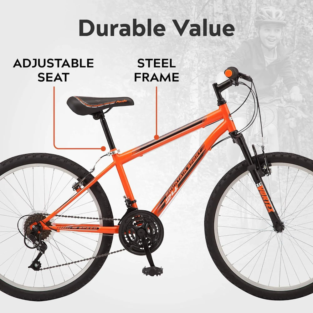 Pacific Cycle 24" Sport Mountain Bike - Orange