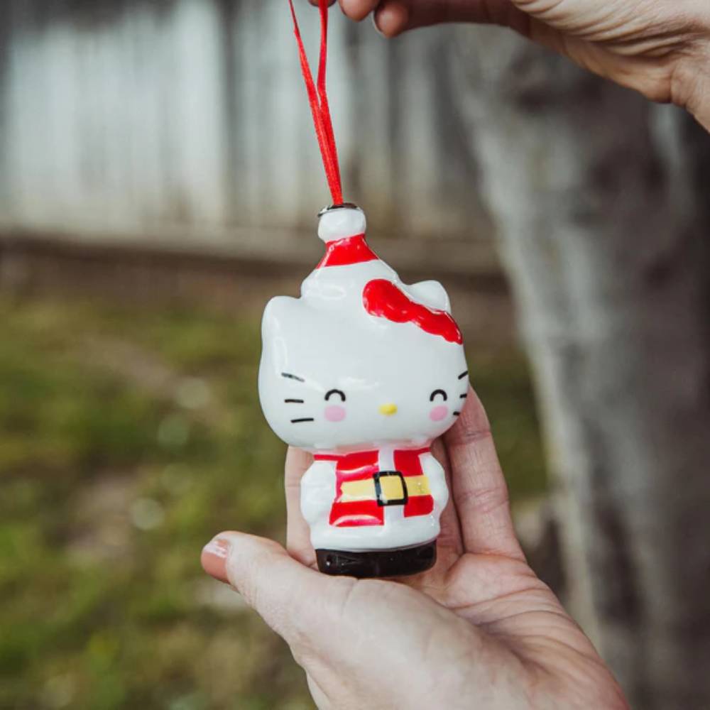 Sanrio Hello Kitty 4" Shatterproof Decoupage Ornament - White/Red