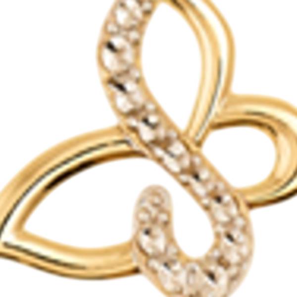 14K Yellow Gold Butterfly Pendant