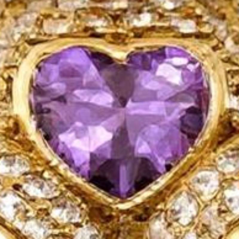 14K Yellow Gold Cubic Zirconia Small Bear Pendant