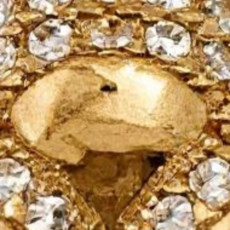 14K Yellow Gold Cubic Zirconia Bear Pendant