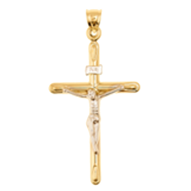 14K Yellow Gold Crucifix Pendant