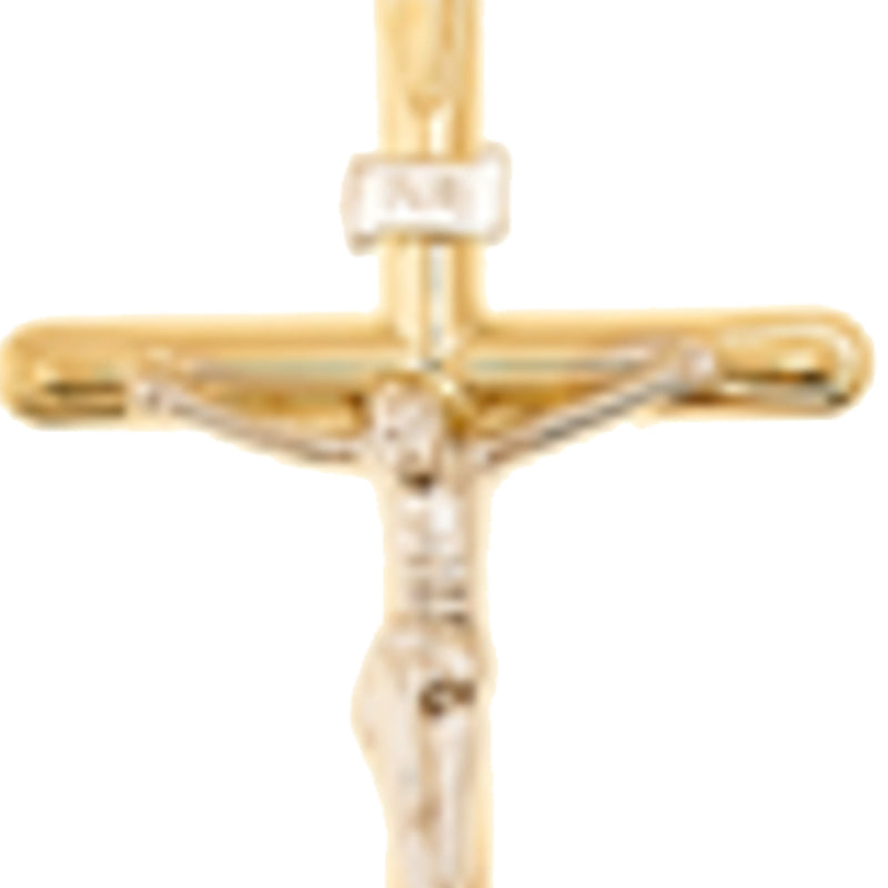 14K Yellow Gold Crucifix Pendant