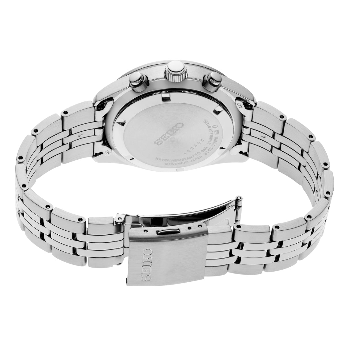 Seiko Essentials Men's 41.5mm Silver-Tone Bracelet Watch - Blue Dial