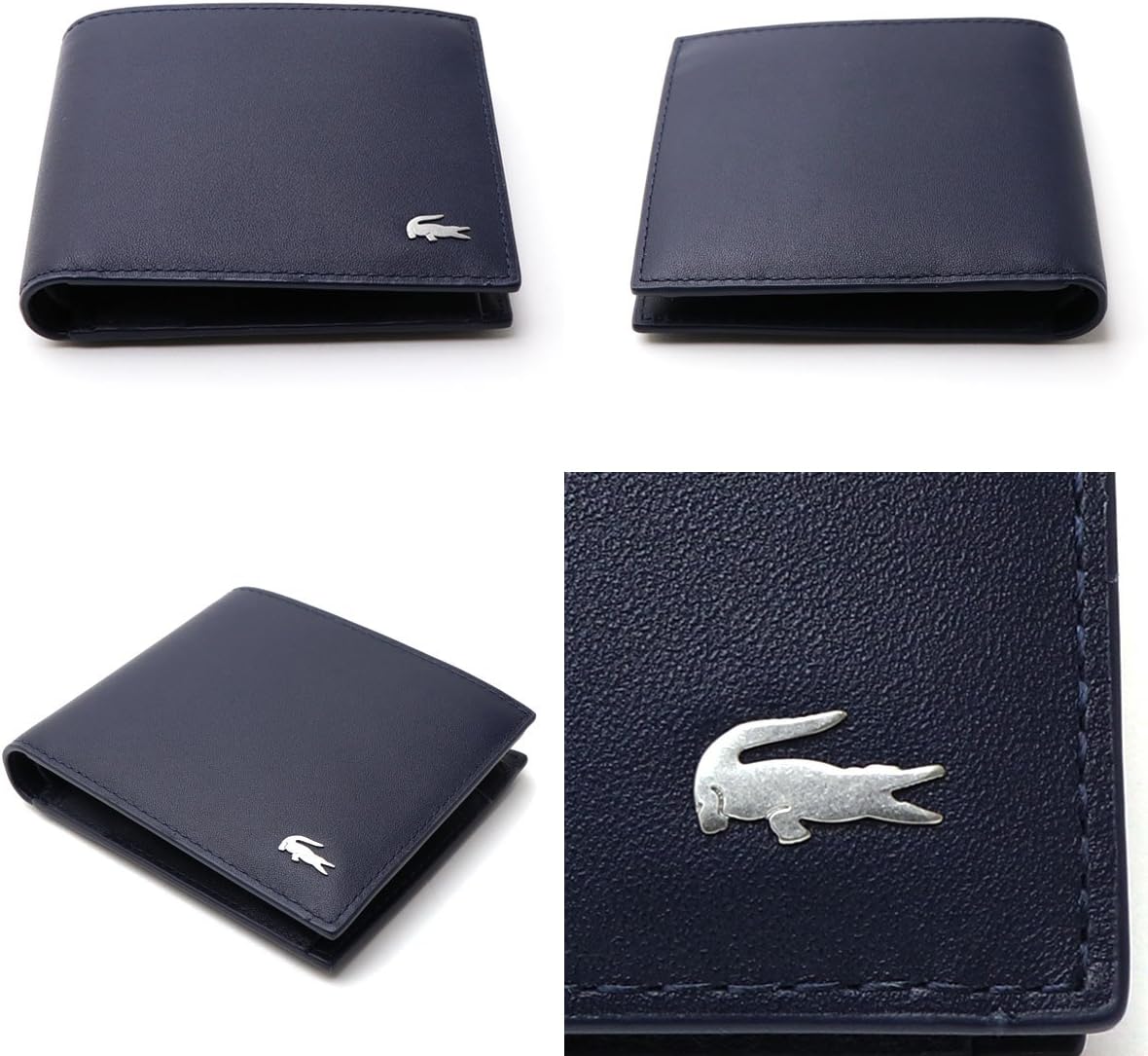 Lacoste FG Compact Leather Billfold - Blue