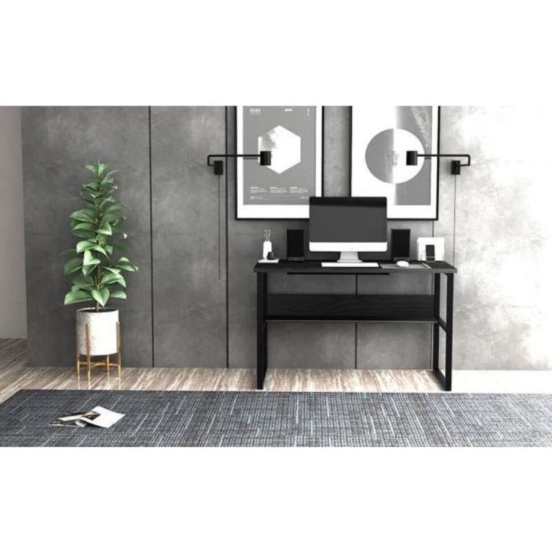 29" Desk with Bookshelf by Best Home - Black