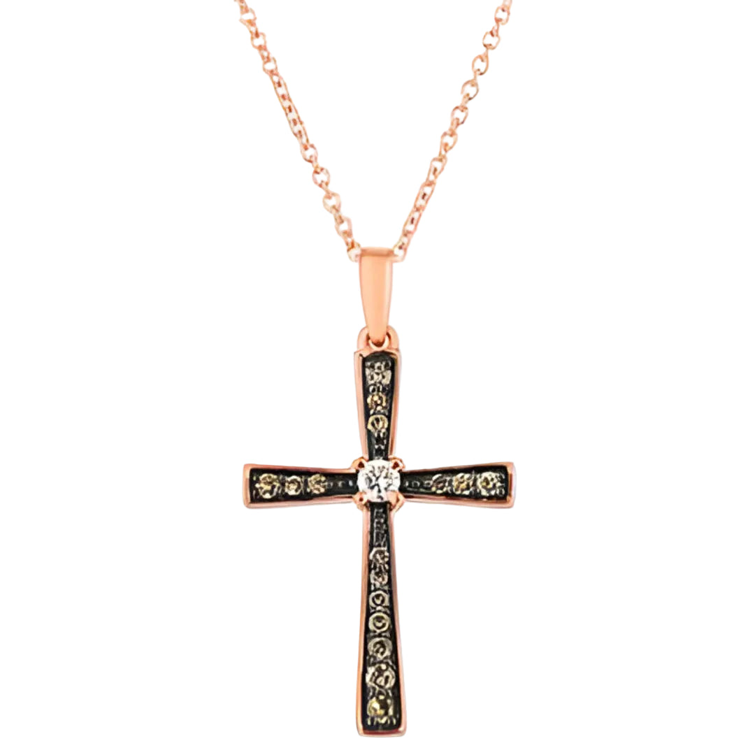 Le Vian Chocolatier 0.05 ct. Vanilla Diamonds and 0.16 ct. Chocolate Diamonds Pendant Necklace