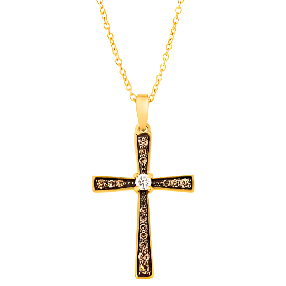 Le Vian Chocolatier 0.05 ct. Vanilla Diamonds and 0.16 ct. Chocolate Diamonds Pendant Necklace