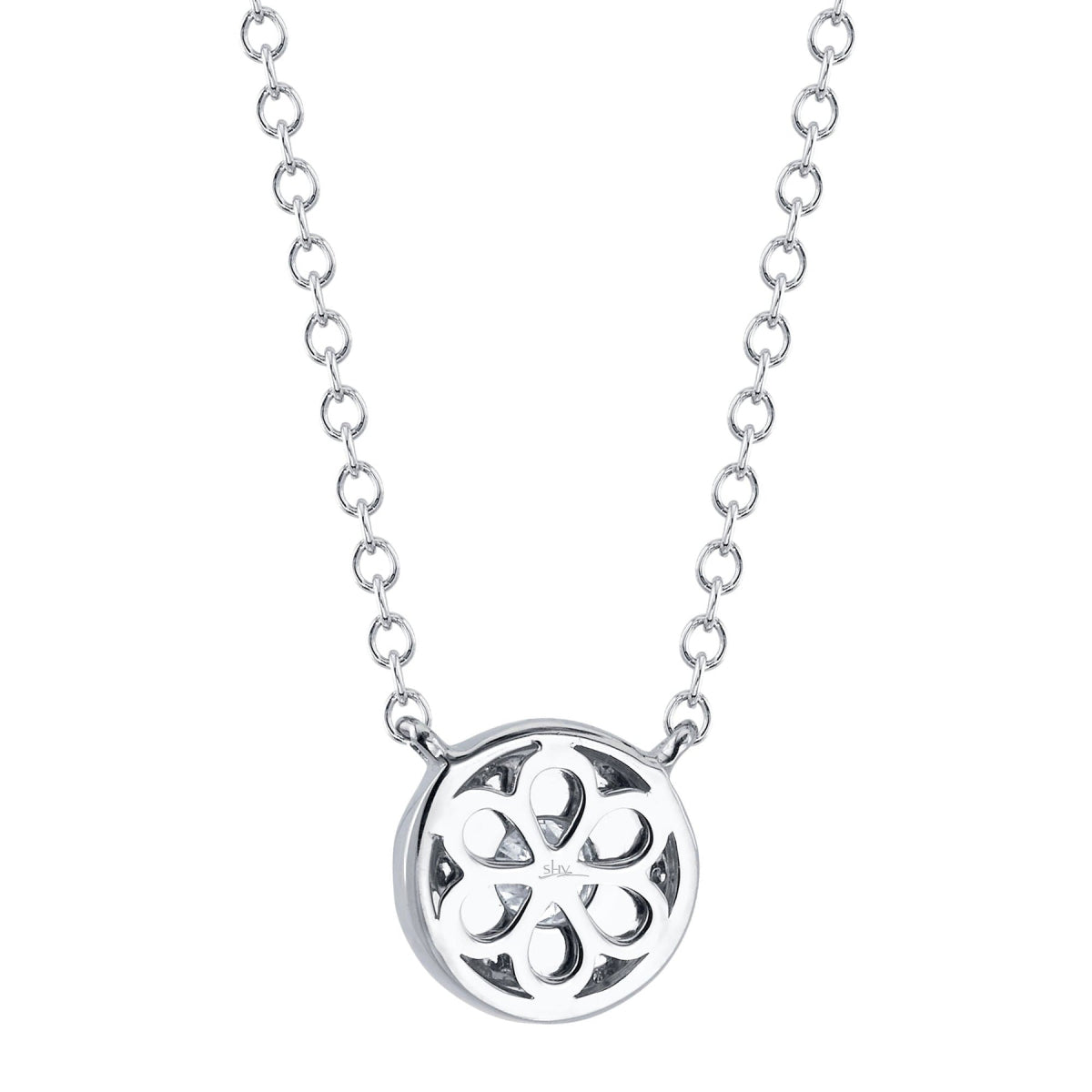 Shy Creation Stella Women's 0.20 ct. Diamond Necklace in 14K White Gold