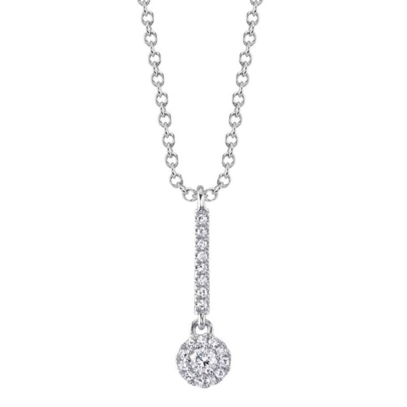 Shy Creation Eden 0.10 ct. Diamond Necklace in 14K White Gold
