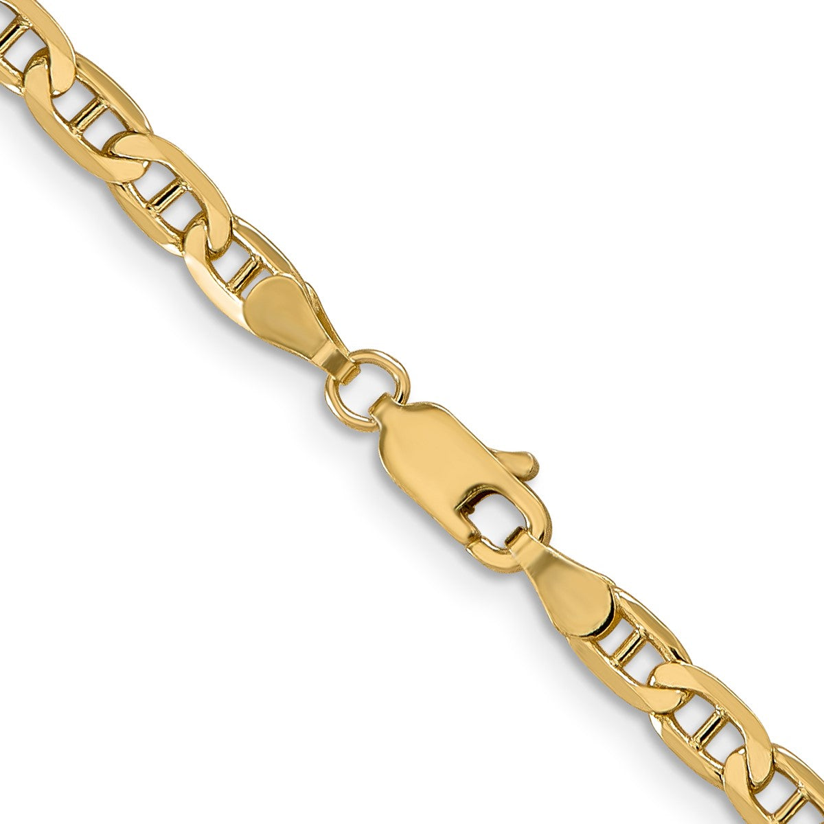 14K Yellow Gold Women's 22" Concave Anchor Chain