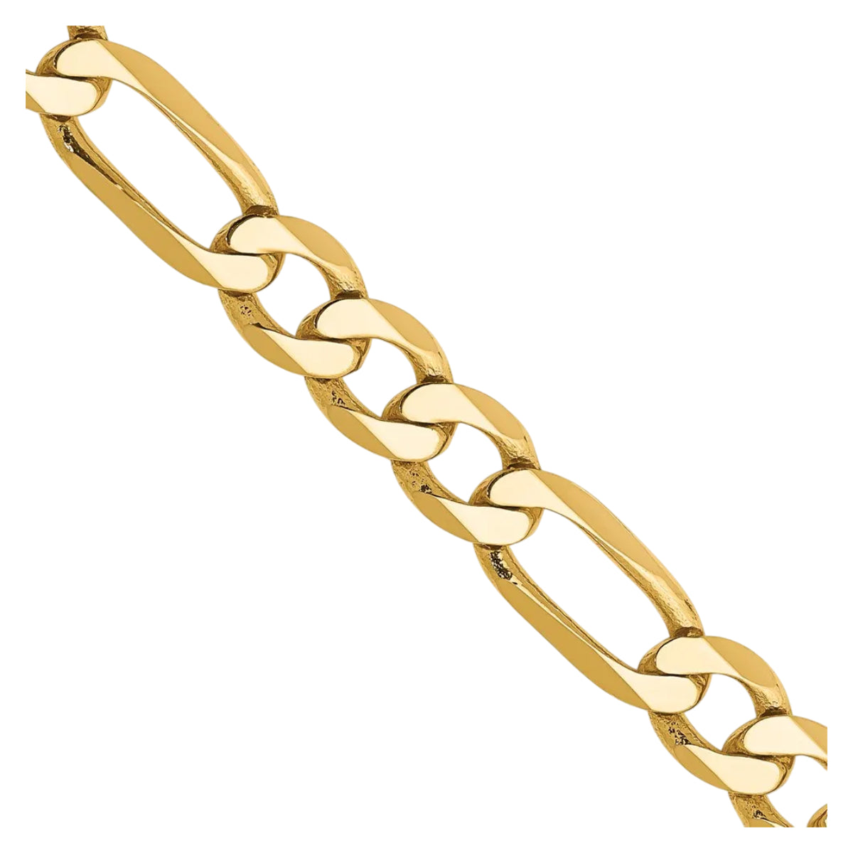 14K Yellow Gold 24" Flat Figaro Chain