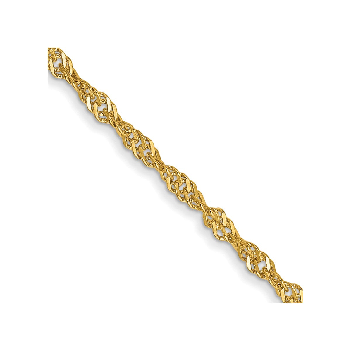 14K Yellow Gold Women's Singapore Chain