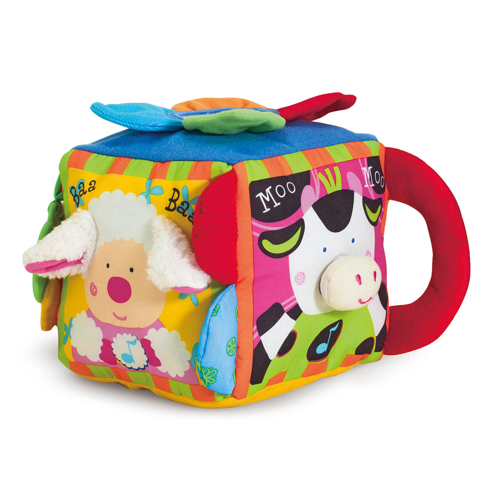Melissa and Doug Musical Farmyard Cube Learning Toy - Multicolor