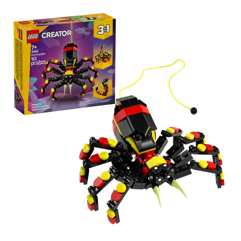 LEGO Creator 3-in-1 Wild Animals Surprising Spider Building Toy Set (153-Pieces)