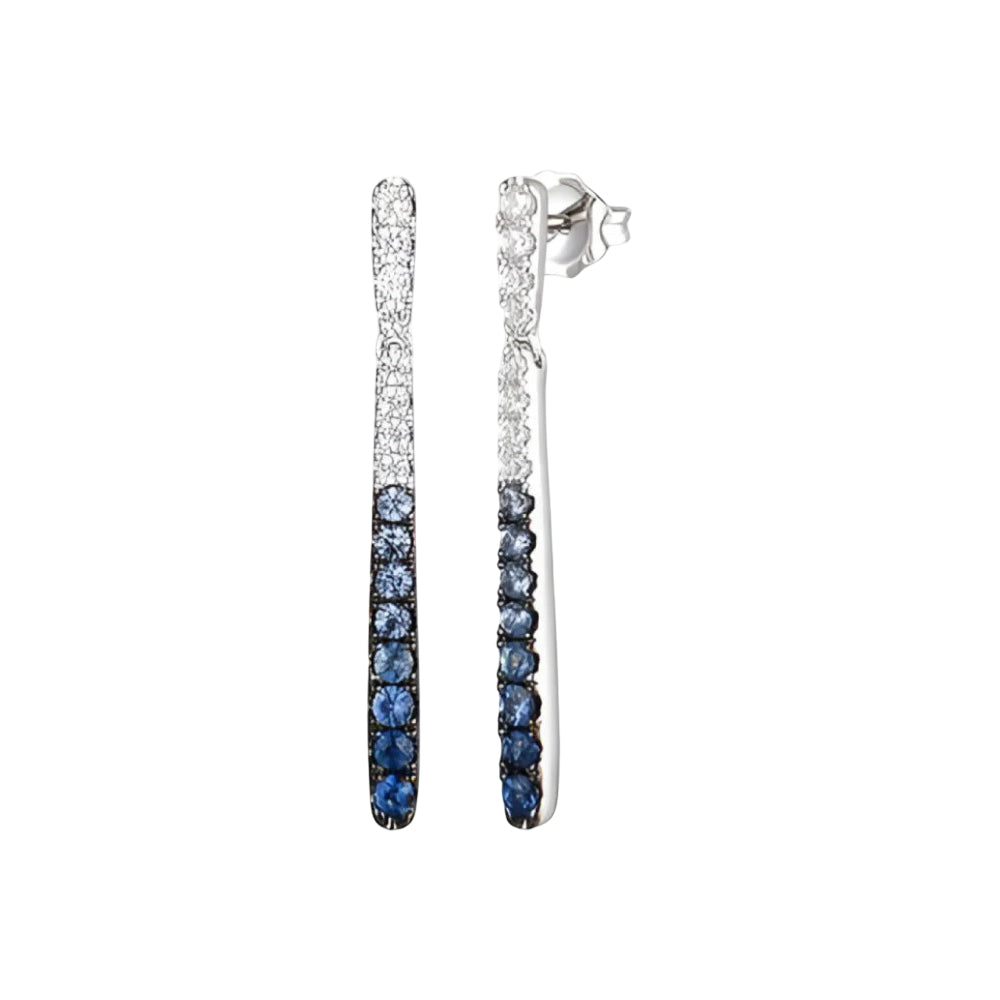 Le Vian Ombre 0.50 ct. Denim Ombré Sapphire and 0.33 ct. Vanilla Sapphire Earrings in 14K Vanilla Gold