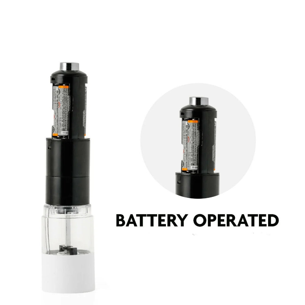 Ovente SPD102BW Electric Salt and Pepper Mill Grinder Set