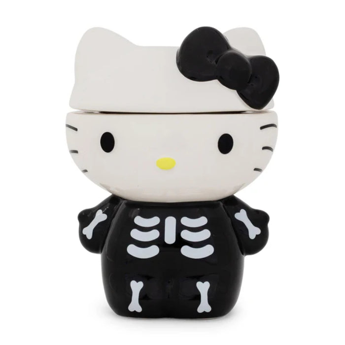 Sanrio Hello Kitty Skeleton 6" Ceramic Snack Jar - Black/White