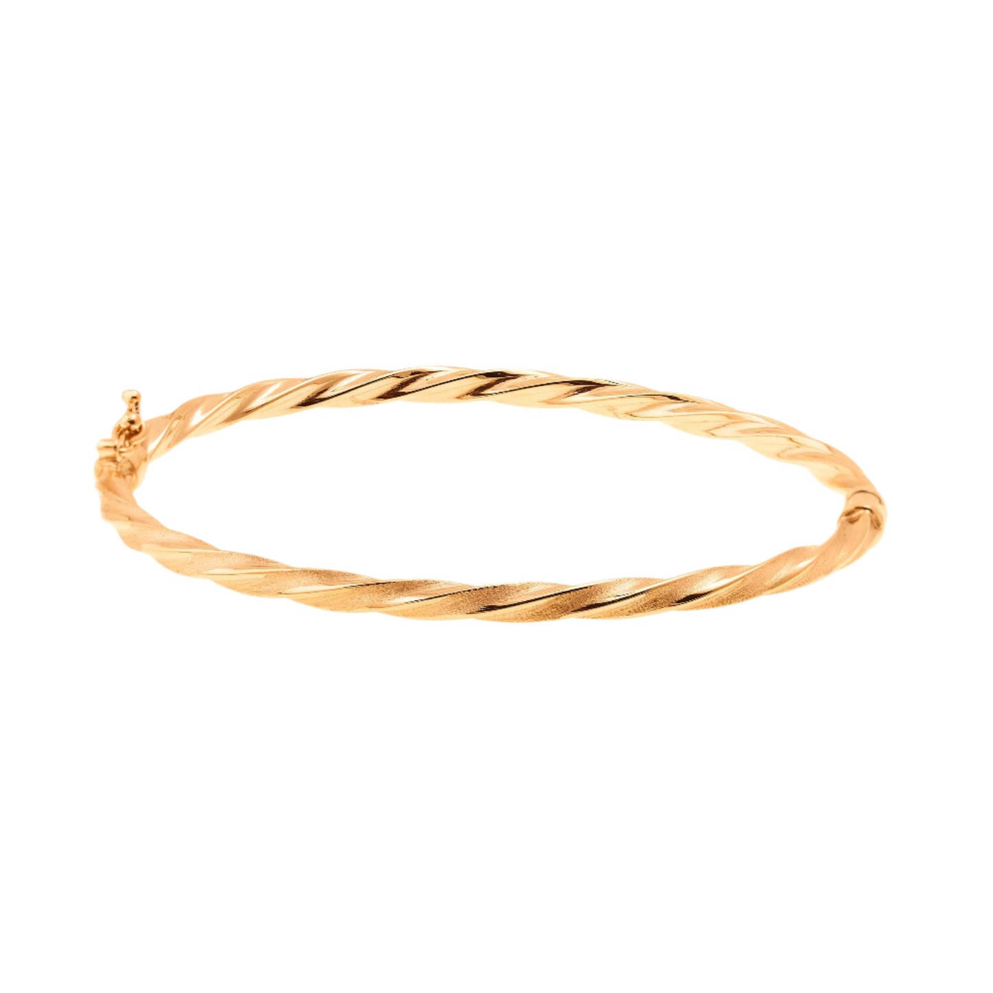 Gold Twist Bangle in 10K Rose Gold