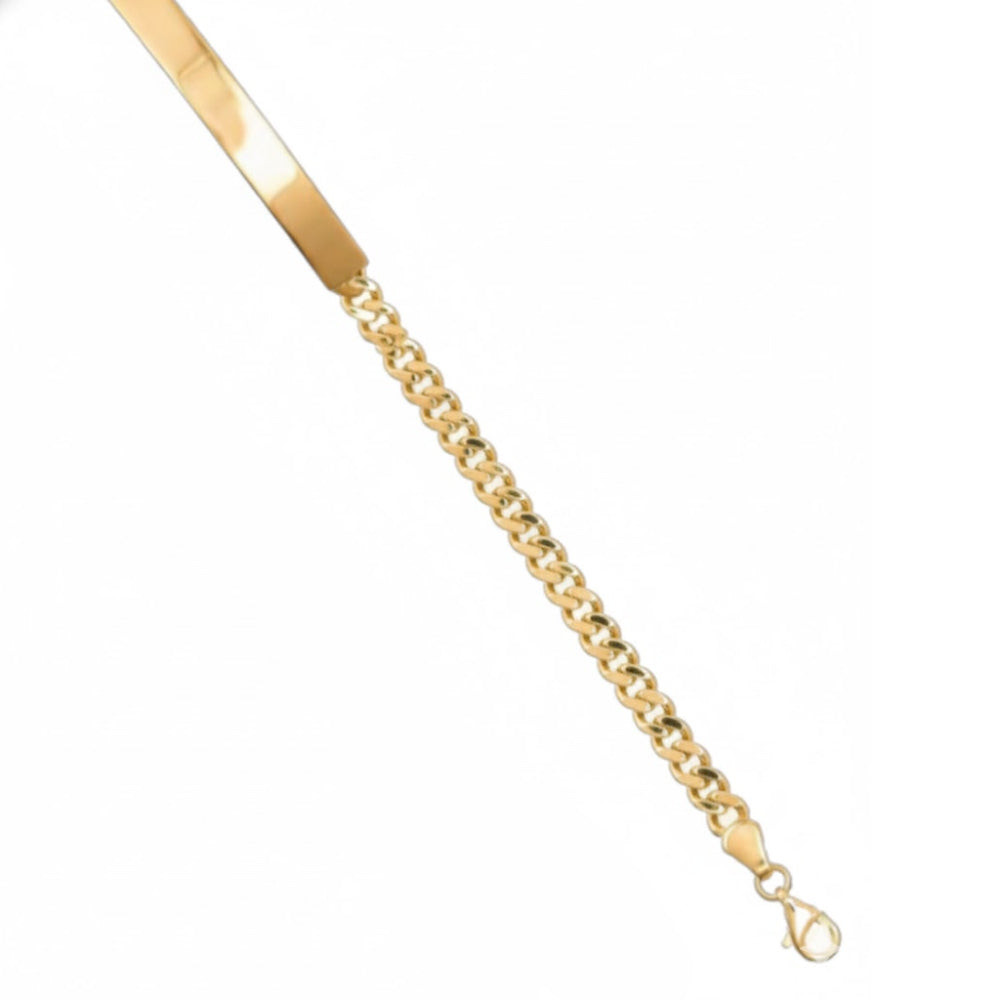 14K Yellow Gold 8" Men's ID Bracelet