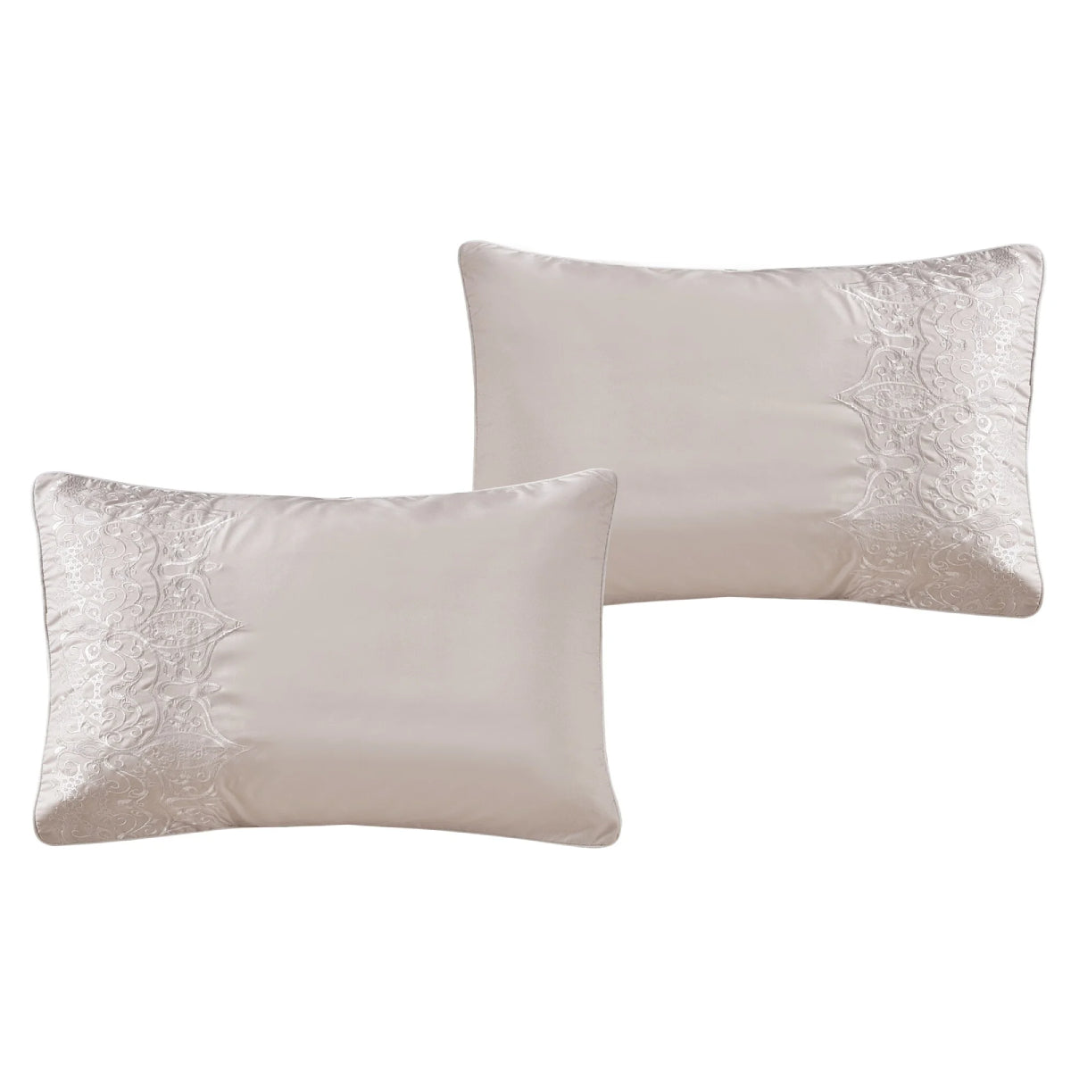 ESCA Jorgina Queen Size Comforter Set (7- Pieces) - Camel/Lilac