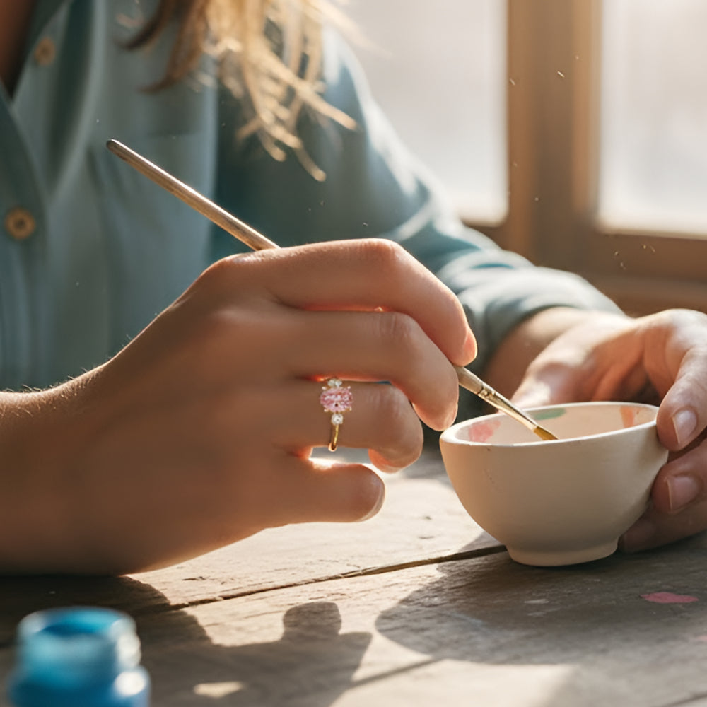 14K Women's Cubic Zirconia in 10K Yellow Gold