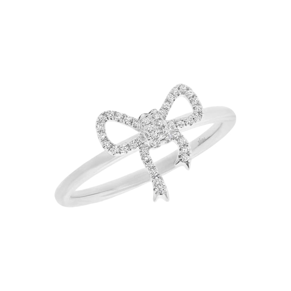 Shy Creation Kate 0.11 ct. Diamond Bow Ring - Size 7