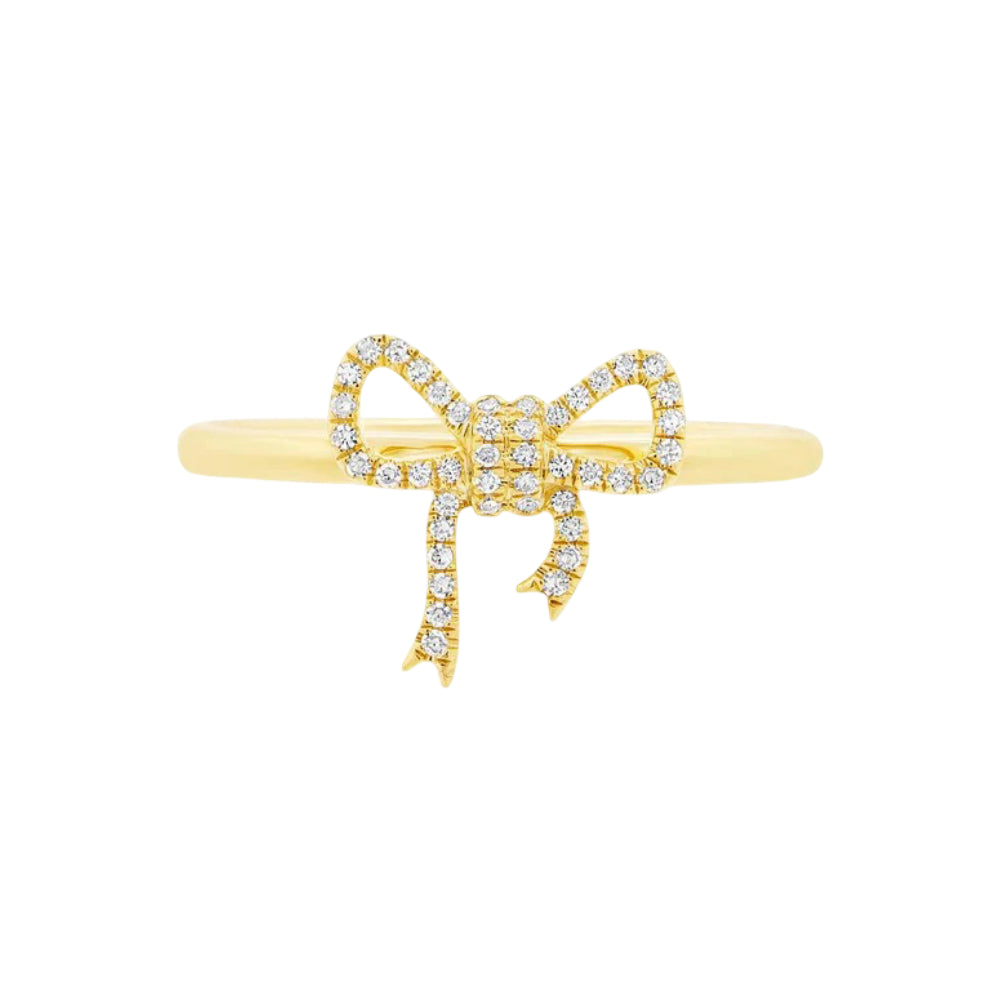 Shy Creation Kate 0.11 ct. Diamond Bow Ring - Size 7