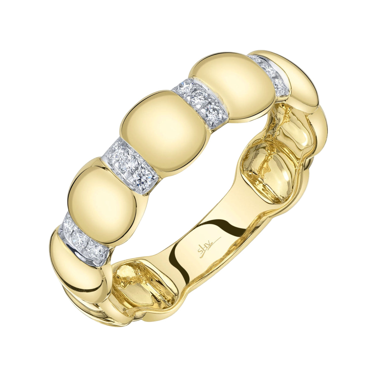 Shy Creation Kate Women's 0.11 ct. Diamond Ring in 14K Yellow Gold - Size 7