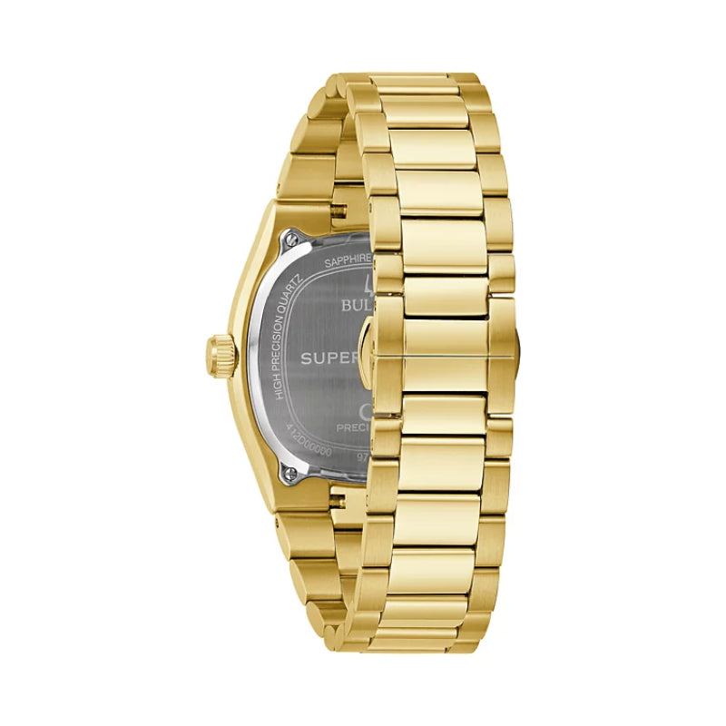 Bulova Super Seville Unisex 38mm Gold-Tone Bracelet Watch - Silver-Tone Dial