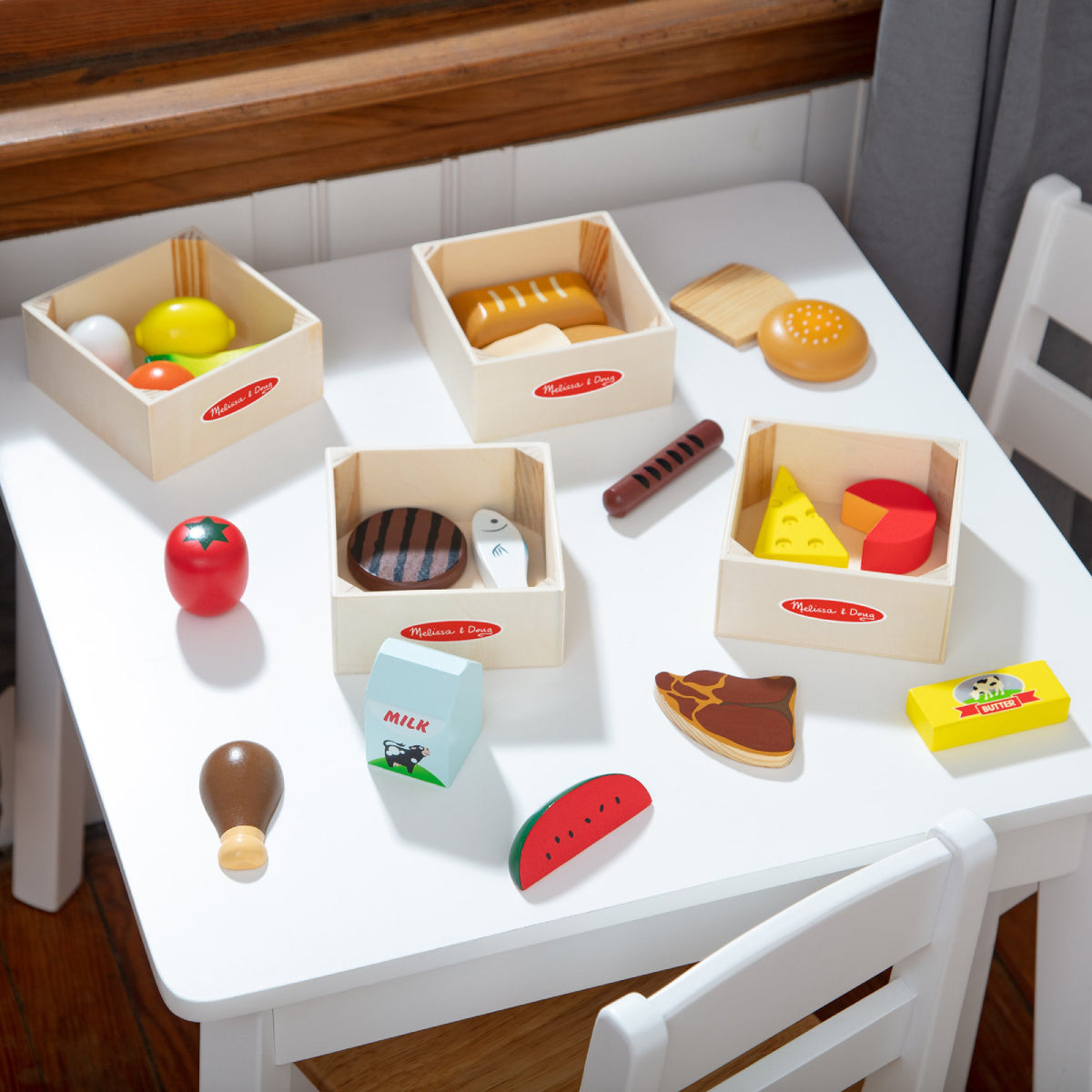 Melissa & Doug Food Groups Wooden Food Play Set
