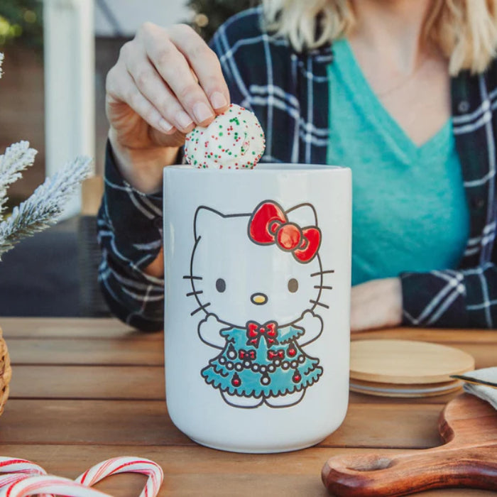 Sanrio Hello Kitty Holiday 7" Ceramic Snack Jar - White