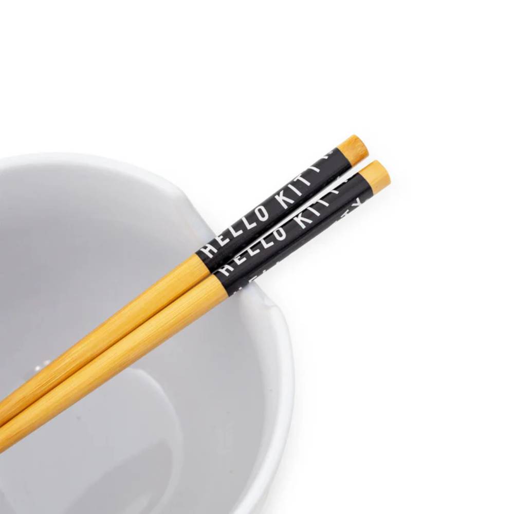 Sanrio Hello Kitty Pumpkin Boo 20 oz Ceramic Ramen Bowl and Chopstick Set