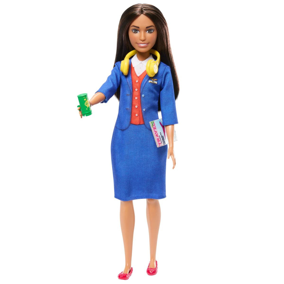 Barbie Stewardess Fashion Doll with Suitcase - Blue