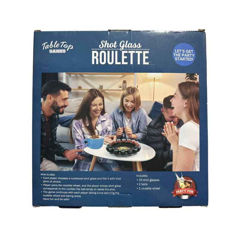 Table Top Lucky Shot Drinkin Game Roulette with Shot Glasses